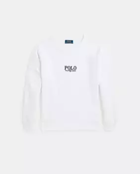 Свитшот для мальчиков с круглым вырезом и логотипом Polo Ralph Lauren, белый