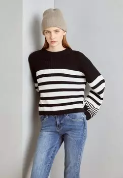 Свитшот Esprit ПОЛОСКА, черный