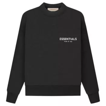Свитшот Fear of God Essentials Kids Crewneck Stretch Limo, черный