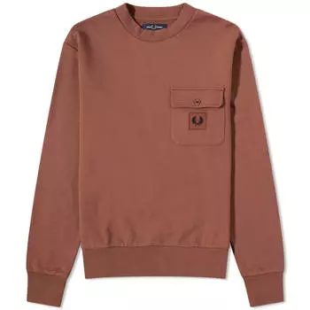 Свитшот Fred Perry Badge, цвет Whisky Brown