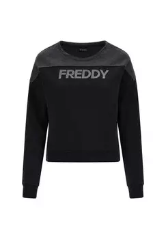 Свитшот Freddy, меланж черный