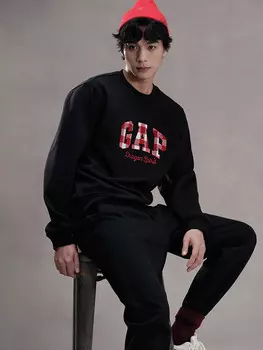 Свитшот Gap вязаный, красный