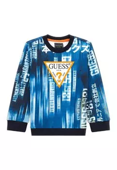 Свитшот Guess, цвет mehrfarbig grundton blau