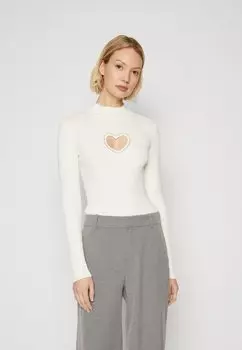 Свитшот Guess HEART CUT-OUT MIA, цвет dove white