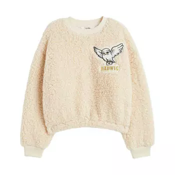 Свитшот H&amp;M Harry Potter Appliqued Teddy, светло-бежевый