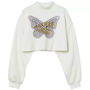 Свитшот H&amp;M Karma укороченный, белый