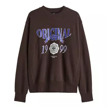 Свитшот H&amp;M Original Resolution Oversized Fit, коричневый