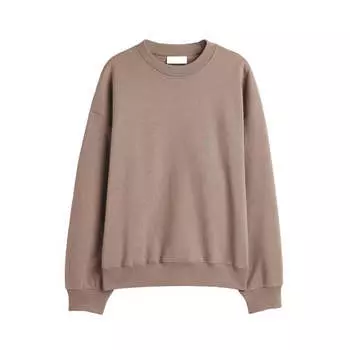 Свитшот H&amp;M Oversized Fit Cotton, бежевый