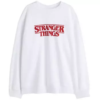 Свитшот H&amp;M Printed Stranger Things, белый