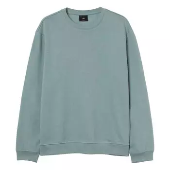 Свитшот H&amp;M Relaxed Fit, бирюзовый