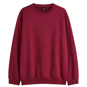 Свитшот H&amp;M Relaxed Fit, бургунди