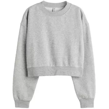 Свитшот H&amp;M Short, светло-серый меланж
