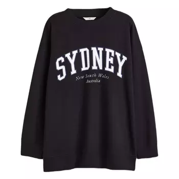Свитшот H&amp;M Sydney Printed, черный