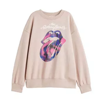 Свитшот H&amp;M The Rolling Stones Oversized, бежевый