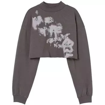 Свитшот H&amp;M укороченный, серый