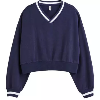 Свитшот H&amp;M V-neck, синий
