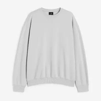 Свитшот H&M Relaxed Fit, светло-серый