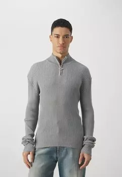 Свитшот Han Kjbenhavn ПОЛОВИННАЯ МОЛНИЯ С БРИЛЛИАНТОМ УНИСЕКС, цвет dark grey