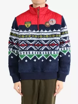 Свитшот из флиса Polo Ralph Lauren Fair Isle, синий