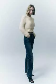Свитшот из искусственного меха ZARA, естественный
