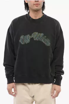Свитшот из матового хлопка Off-White Bacchus, темно-серый