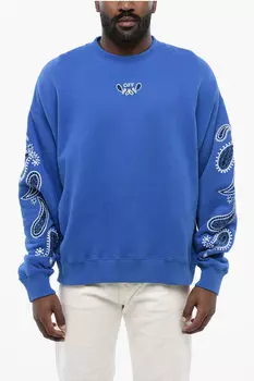 Свитшот из матового хлопка Off-White Bandana Arrow, синий