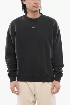 Свитшот из матового хлопка Off-White Mary, темно-серый