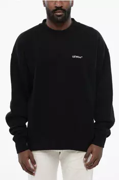 Свитшот из матового хлопка Off-White Tattoo Arrow, черный