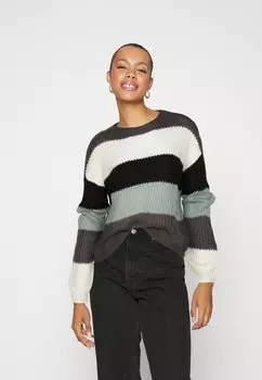 Свитшот JDY JDYBADUT, темно-серый/черный/зеленый