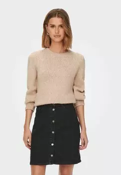 Свитшот JDY JDYDINEA L/S O-NECK SOLID PULL KNT NOOS, цвет tapioca