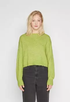 Свитшот JDY JDYFLORIS O-NECK SHORT, цвет lima bean green