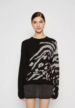 Свитшот JDY JDYKARMA O NECK, цвет black/grey melange