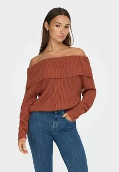 Свитшот JDY SCHULTERFREIER, цвет burnt brick