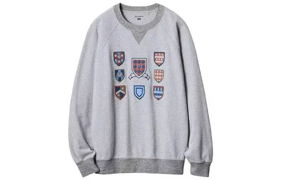 Свитшот Jw Anderson Co-Branded Series для мужчин, серый Uniqlo, серый