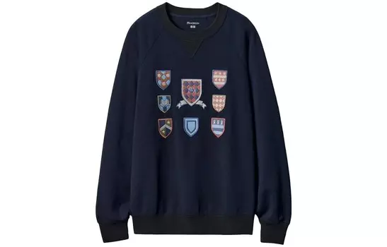 Свитшот Jw Anderson Co-Branded Series унисекс темно-синий - 69 Uniqlo, темно-синий