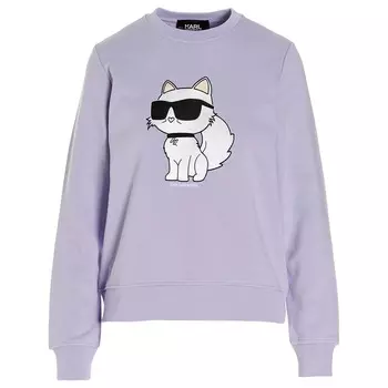Свитшот Karl Lagerfeld Ikonik 2.0 Choupette, фиолетовый
