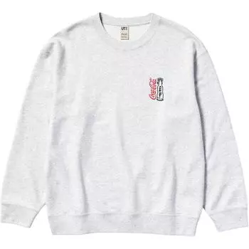 Свитшот Keith Haring X Coca Cola X Keith Haring X Coca Cola, унисекс, серые UNIQLO, серый
