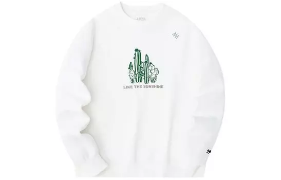 Свитшот Life Collection унисекс цвета слоновой кости и белого цвета Anta, белый