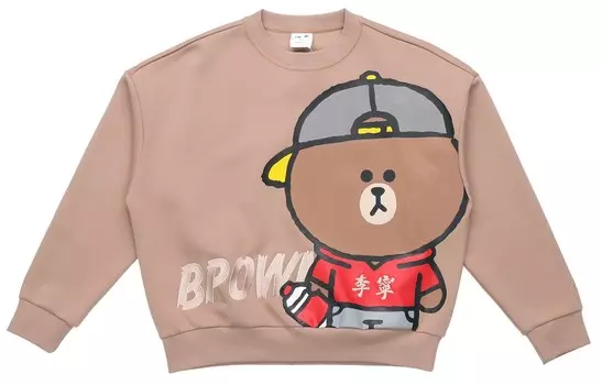 Свитшот Line Friends X унисекс хаки Lining, хаки