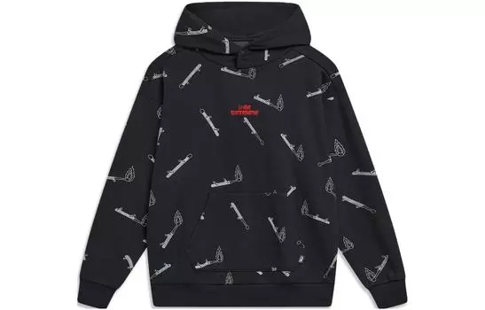 Свитшот LiNing Phil Hackett Collaboration Collection унисекс с черным принтом