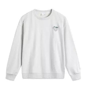 Свитшот LiNing Sports Fashion Collection Unisex Heather Gray Deep Antarctic Gray, Heather Gray Deep Antarctic Gray