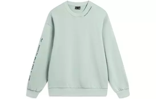 Свитшот LiNing Sports Fashion Collection унисекс, серый, дымчато-зеленый