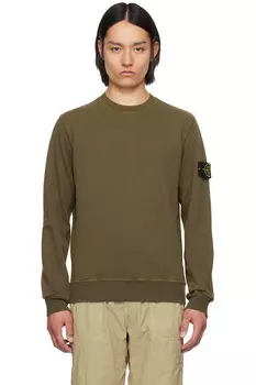 Свитшот Mafil с эффектом потертости Stone Island, зеленый
