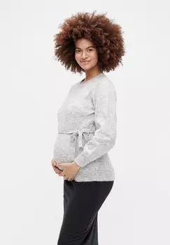 Свитшот MAMALICIOUS МЛАННЕ, цвет light grey melange
