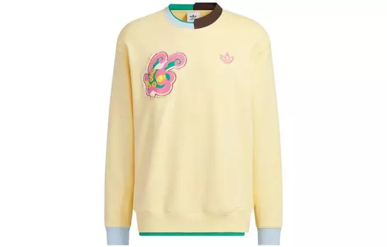Свитшот Melting Sadness X Melting Sadness унисекс бледно-желтый Adidas Originals, светло-желтый