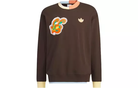 Свитшот Melting Sadness X Melting Sadness унисекс темно-коричневый Adidas Originals, коричневый