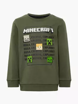 Свитшот Minecraft, зеленый