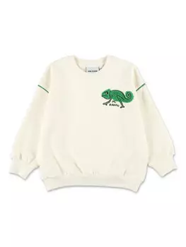 Свитшот Mini Rodini Lizard из синели, белый