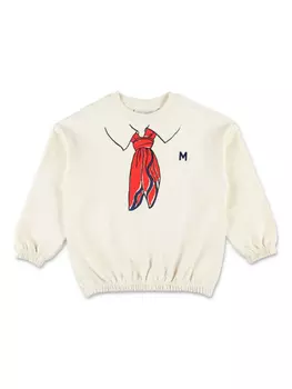 Свитшот Mini Rodini с бантом, белый