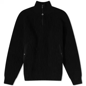 Свитшот Moncler Genius X Pharrell Williams Quarter Zip, черный